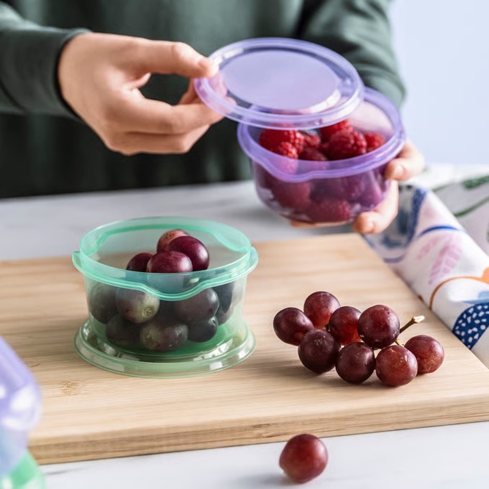 10 oz Snack Containers - Purple & Green